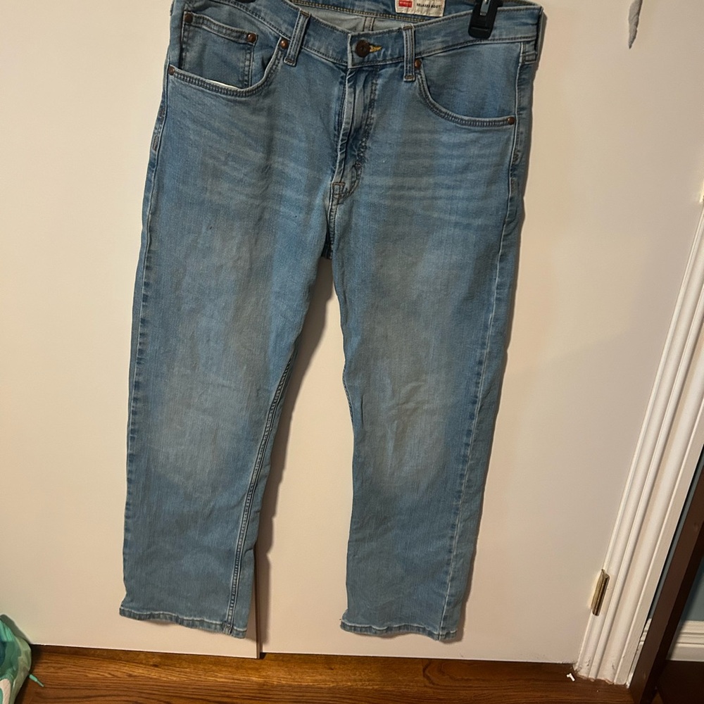 Wrangler Men's Straight Jeans in Sky Blue